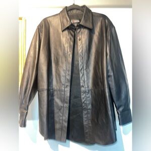 Women’s lack Leather Shacket